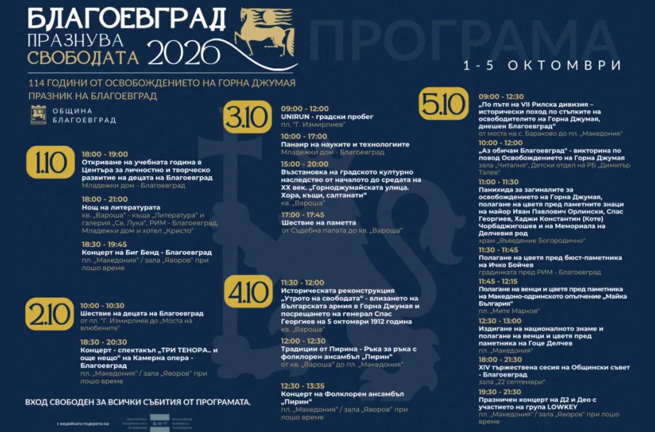 Благоевград празнува 114 години от Освобождението
