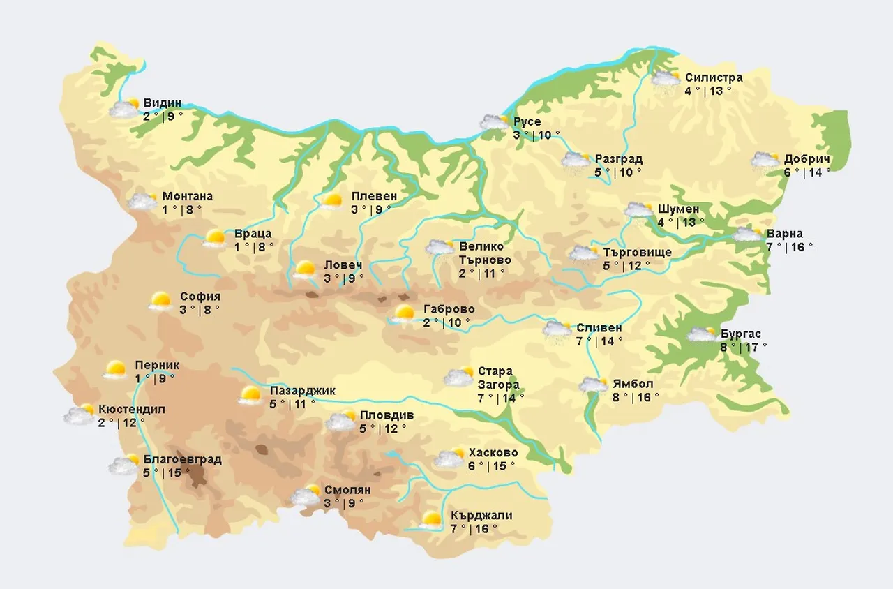 Времето на 09 декември 2024 г.