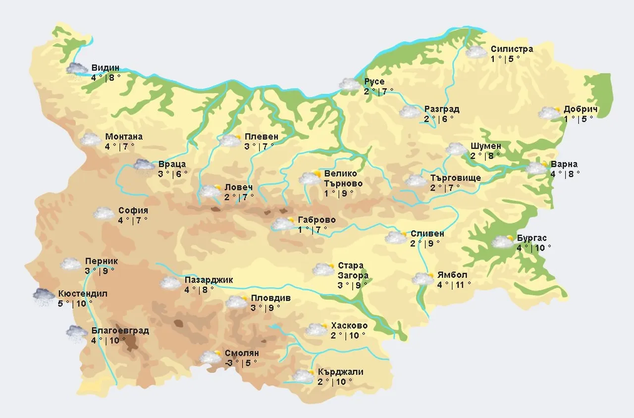 Времето на 05.декември 2024 г.