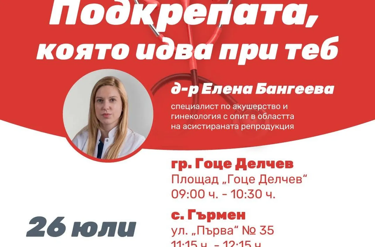 Мобилен кабинет за репродуктивно здраве идва в Гоце Делчев, Гърмен и Хаджидимово