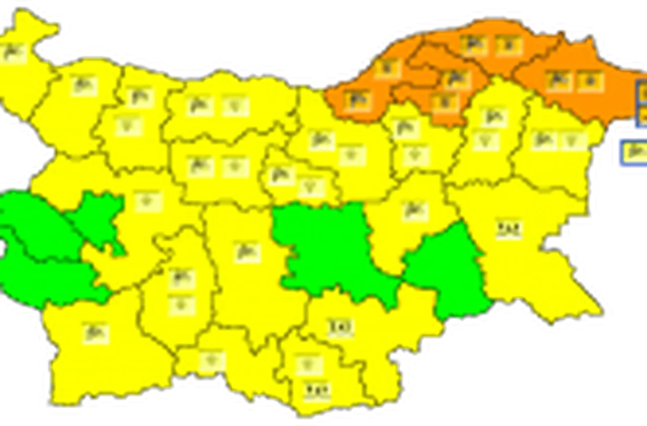 Оранжев и жълт код за силен вятър и снеговалежи на 11 януари
