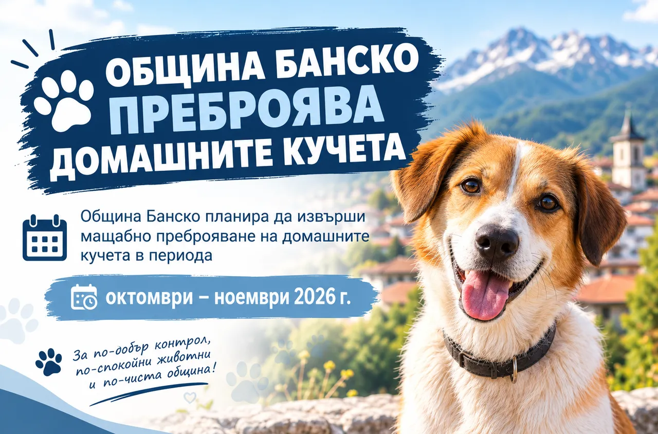 Община Банско започва преброяване на домашните кучета