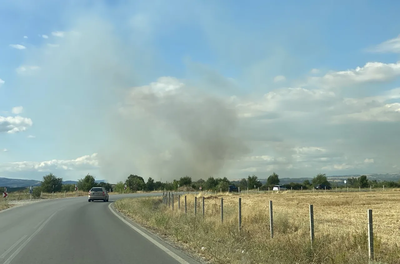 Пожар пламна в района на Мурсалево