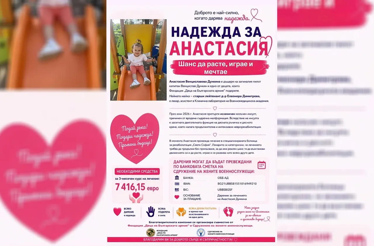 Дъщерята на загиналия летец от Разлог се нуждае от помощ